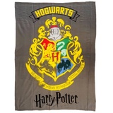 Wohndecke Kuscheldecke Fleece Decke, Harry Potter grau