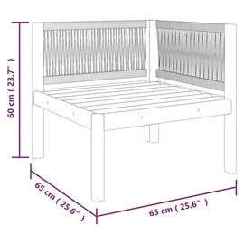 vidaXL Garten-Lounge-Set 8-tlg. cremefarbenes Holz Akazie