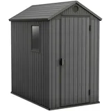 KETER Darwin 4x6 Geräteschuppen 1,26 x 1,85 x 2,05 m schiefergrau