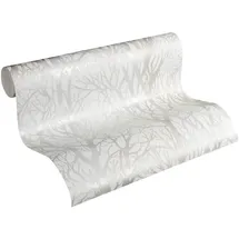 A.S. Création Vliestapete mit modernem Waldmotiv 10,05 m x 0,53 m 300941 Silber/Weiß