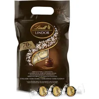 Lindt LINDOR Schokoladen Kugeln extra dunkel | ca. 80 Kugeln Edelbitterschokolade | Dunkle Schokolade mit 70% Kakao | Großpackung, Pralinen-Geschenk, 1kg (1er Pack)