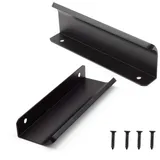 S-H KINHARD 2 Stück Schwarz Möbelgriffe Schrankgriffe, 120 mm Verdeckter Griffe, Modernes Schubladengriffe kann für Schränke, Schubladen, Schränke Verwendet Werden