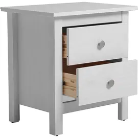 VS Venta-stock Nachttisch. weiß. Holz, Rechteckig, 46x49x35 cm. Schlafzimmer, Nachttische