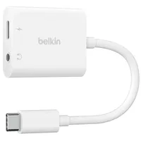 Belkin RockStar 3.5-mm-Klinken-Audio- und USB-C-Ladeadapter weiß (NPA004btWH)