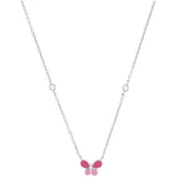 Prinzessin Lillifee Kette mit Anhänger Schmetterling rosa/weiß Silber 925