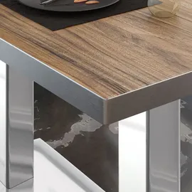 GGM Möbel Bistro Loungetisch Braun Sheesham 130 x 80 x 41 cm
