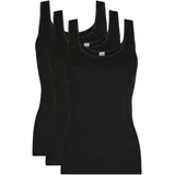 NINA VON C. Achselhemd "Daily" (3er Pack) basic, weich, bequem, eng, Rundhalsausschnitt, breite Träger schwarz 44