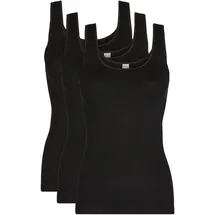 NINA VON C. Achselhemd "Daily" (3er Pack) basic, weich, bequem, eng, Rundhalsausschnitt, breite Träger schwarz 44