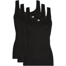 NINA VON C. Achselhemd "Daily" (3er Pack) basic, weich, bequem, eng, Rundhalsausschnitt, breite Träger schwarz 44