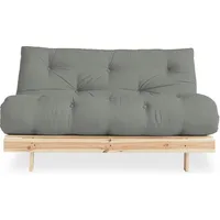 Karup Design Roots Schlafsofa, Gästebett, Sofa inkl. Futonmatratze«, Liegefläche 90/140/160 x200 cm, FSC® zertifizierte Kiefer grau
