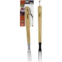 Koopmann International Grillgabel 46 cm Edelstahl Holz silber/natur