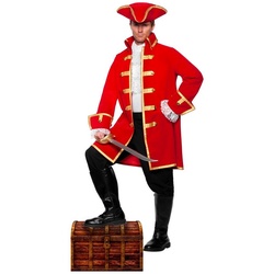 Underwraps Kostüm Roter Pirat Kostüm, Steht barocken Gouverneuren und karibischen Piraten gleichermaßen rot XXL