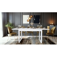 Newroom Esstisch, ausziehbar 160-200 cm inkl. Tischplatte in Weiß Modern Landhaus weiß