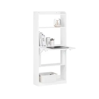 SoBuy Schreibtisch Weiß, Holzwerkstoff, 64x145x58 cm, Arbeitszimmer, Schreibtische