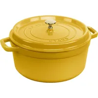 Staub Gusseisen Bräter/Cocotte, Rund 26 cm, 5,25 L, Aromaregen