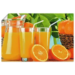 Artland Poster »Gesunder Orangensaft«, Getränke, (1 St.), als Alubild, Leinwandbild, Wandaufkleber oder Poster in versch. Größen Artland Farbe Bild(er): gelb