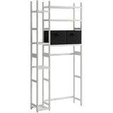 Vicco Waschmaschinenschrank Weiß, 78.5 x 163 cm mit 2 Vliesschubladen