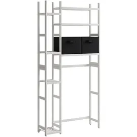 Vicco Waschmaschinenschrank Weiß, 78.5 x 163 cm mit 2 Vliesschubladen