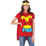 Rubies Rubie's Offizielles Wonder Woman T-Shirt-Set für Damen, Kostüm für Erwachsene, Größe S Halloween