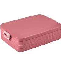 MEPAL Take a Break midi/large Bento Lunchbox für 4 Sandwiches oder 8 Brotscheiben - Meal Prep Box - Brotdose Erwachsene - Essenbox mit Unterteilung - Vivid mauve