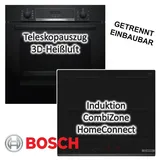 Bosch Herdset mit Backofen Schnellaufheizung + Induktionskochfeld