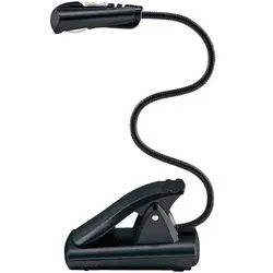 WEDO Leselampe mobil LED mit Batterien schwarz