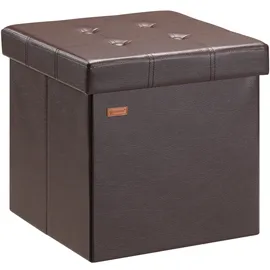 DEUBA Casaria® Hocker mit Stauraum Faltbar Deckel Gepolstert 38x38cm Klein Schlafzimmer Wohnzimmer Flur Sitzhocker Fußhocker Polsterhocker