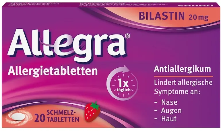 Allegra Allergietabletten 20 mg Schmelztabletten Allergiemittel zum Einnehmen
