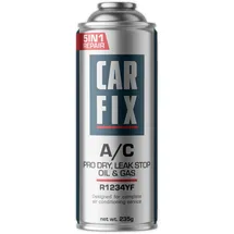 Carfix CARFIX, Kältemittel Ersatzgas r1234yf Auto Klimaanlage Nachfüllset - Klimaanlage Wohnmobil - entspricht 660g, 1 Dose, 5in1, 235g,