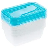 keeeper Frischhaltedosenset 5-teilig, 5 x 0,5 l, 15,5 x 10,5 x 6 cm, Fredo Fresh, Blau