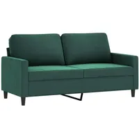 vidaXL 2-Sitzer-Sofa Dunkelgrün 140 cm Samt