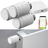 Revolt 3er-Set programmierbare Heizkörper-Thermostate mit WLAN-Gateway & App