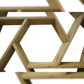 Mendler Pflanzkasten HWC-L70, Blumentopf Blumenbeet 7 Fächer, eckig 100x87cm Outdoor Tanne Holz MVG-zertifiziert, braun