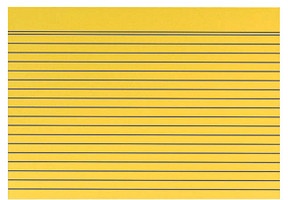 100 Karteikarten DIN A5 gelb liniert
