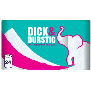 Dick & Durstig – 24x45 Blatt , für Immer & Überall, das Gute Gefühl von Hygiene im Haushalt