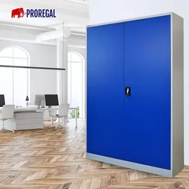 Proregal ELEPHANT Flügeltürschrank 180x120x40 cm Blau/Grau