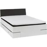 Pol-Power Bettgestell LENA, 140 x 200 cm – Anthrazit Weiß - mit Schublade
