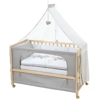 Roba roba® Babybett »Room Bed, Jumbo twins grau«, Holzwerkstoff,