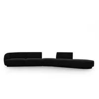 Micadoni Sofa Miley, modular 5-Sitzer schwarz