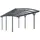 Juskys Carport 5 x 3 m mit Bogendach