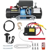 ISINEVER Elektrische Seilwinde 12V 6123 kg/13500lbs, Motorwinde 12V mit Dyneema-Seil, Funk & Kabel Fernbedienung, Wasserdichtem Steuergerät, Inkl. Seilfenster, IP67 für ATV, UTV, SUV, Boot, Anhänger