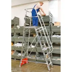 Podestleiter Vario kompakt, Aluminium mit Plattform, 9 Stufen