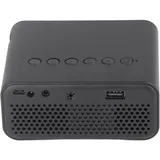Mini-projektor, Schwarz, Auflösung 1920x1080, Mit Fernbedienung Und Eingebautem Lautsprecher, Usb-betrieben, Tragbarer Projektor, Geeignet Für Zuhause Und Büro, 100-240v Spannung, Europäischer Stecker
