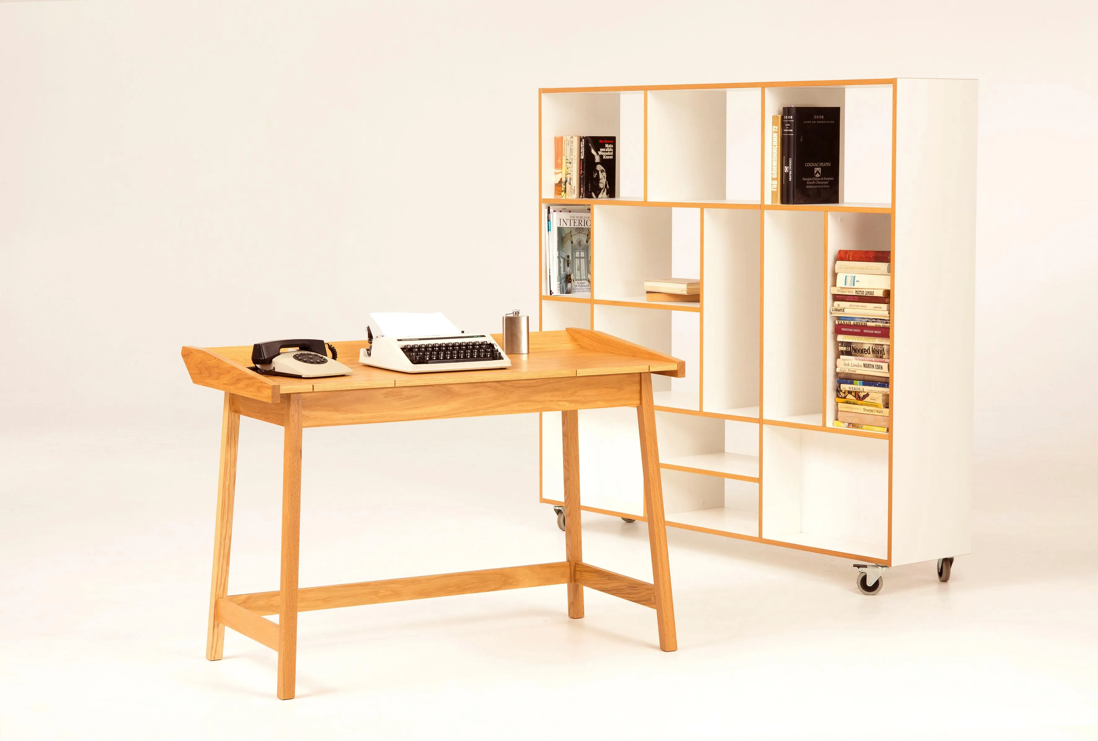 Woodman Schreibtisch »Walter«, skandinavisches Design, Holzfurnier aus Eiche Woodman eichefarben