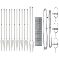 VidaXL Euro Zaun mit 13 Spike-Posts 1,2x25 m Verzinkter