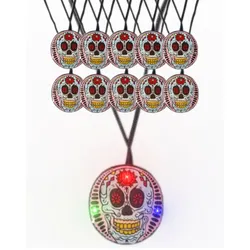 Halloween - LED Blinky Kette - Dia De Los Muertos (10 Stück)