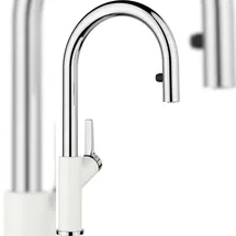Blanco Carena-S Vario silgranitweiß/chrom 521368