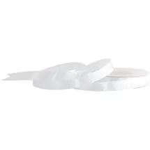 Creativery Dekoband Satin unifarben 12 mm x 25 m Weiß