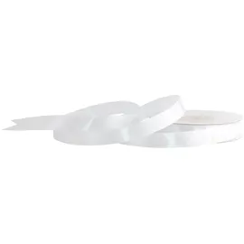 Creativery Dekoband Satin unifarben 12 mm x 25 m Weiß