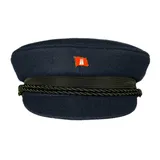 MADSea Schiebermütze Elbsegler dunkelblau Pin Hamburg Flagge maritime Kapitänsmütze mit Krone, Zierband, Kordel und Pin blau 54